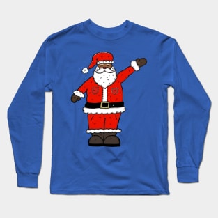 Merry Christmas Santa Waving Long Sleeve T-Shirt